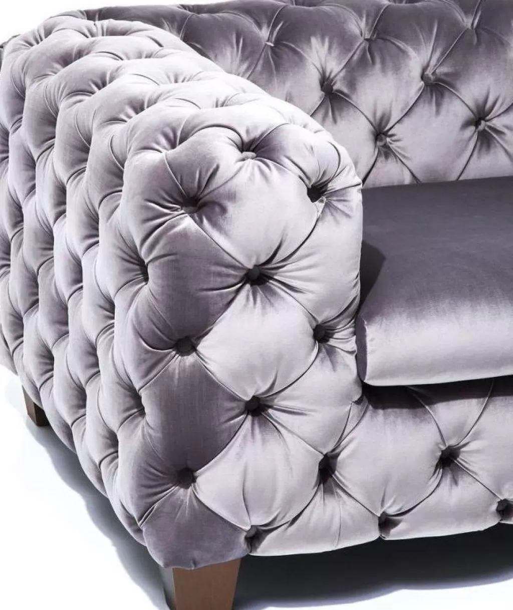 Fauteuil design confortable Désir par KARE, revêtement gris anthracite pour un intérieur contemporain