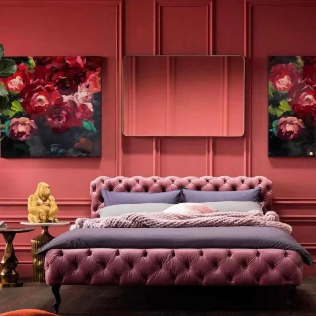 Lit Velours Désir 160x200 cm - Mauve somptueux par KARE Design, Confort royal en velours doux