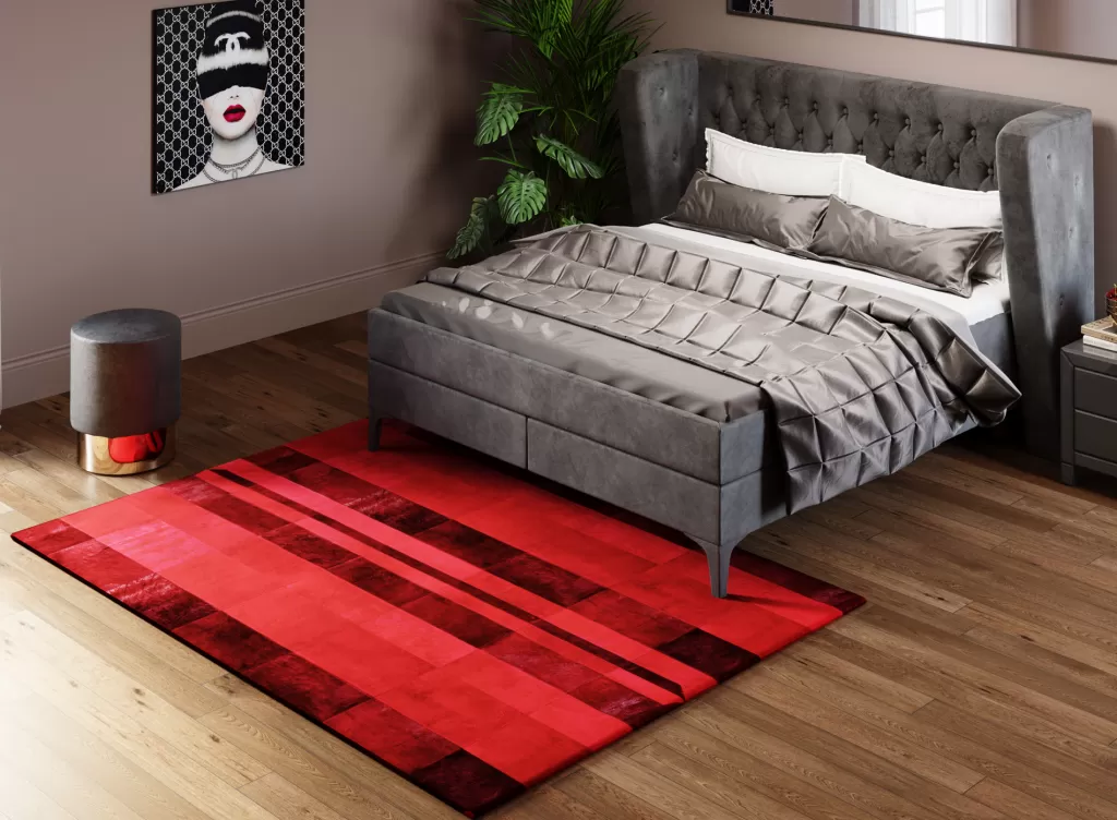 KARE Design - Tapis Devil en Cuir de Vache Authentique 170x240 cm - Collection Élégance Urbaine