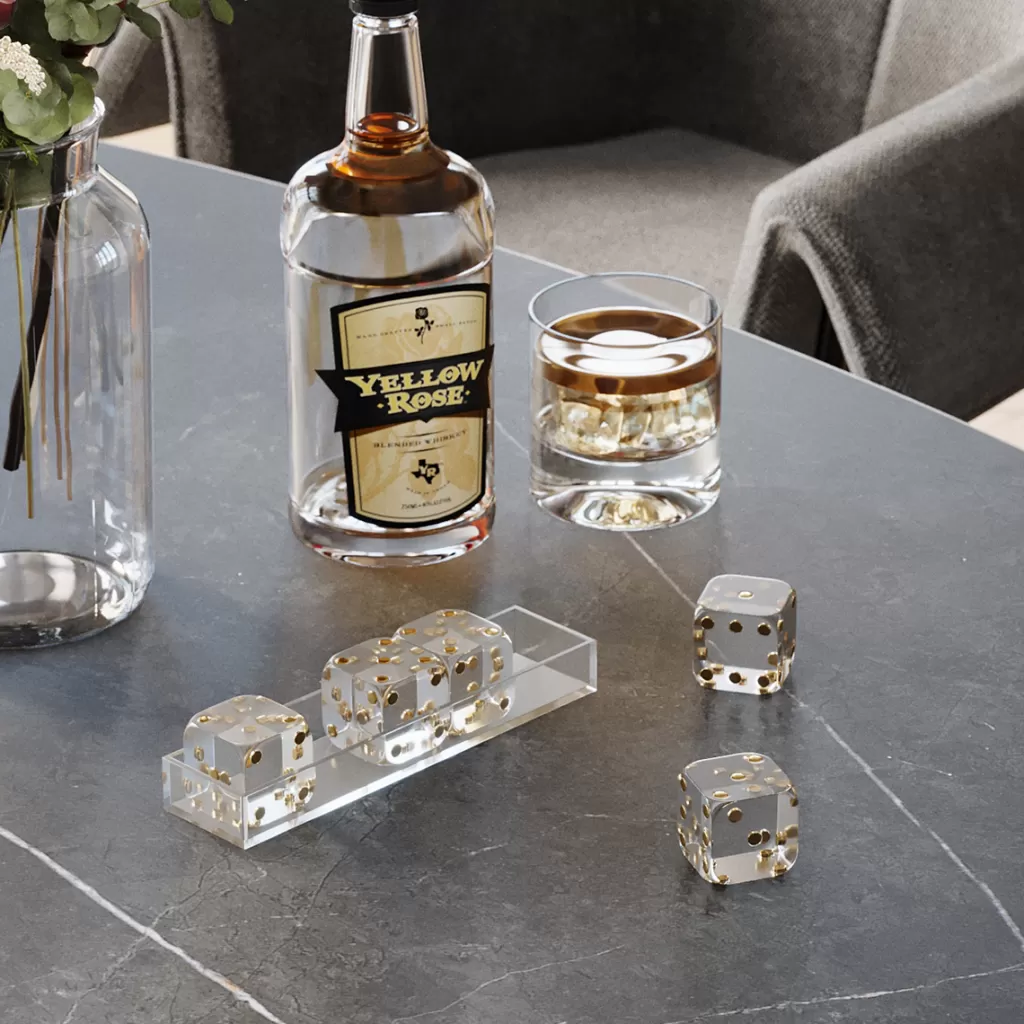 KARE Design - Dés Transparents Élégants pour Décoration d'Intérieur, Objet Design Moderne 17x4 cm