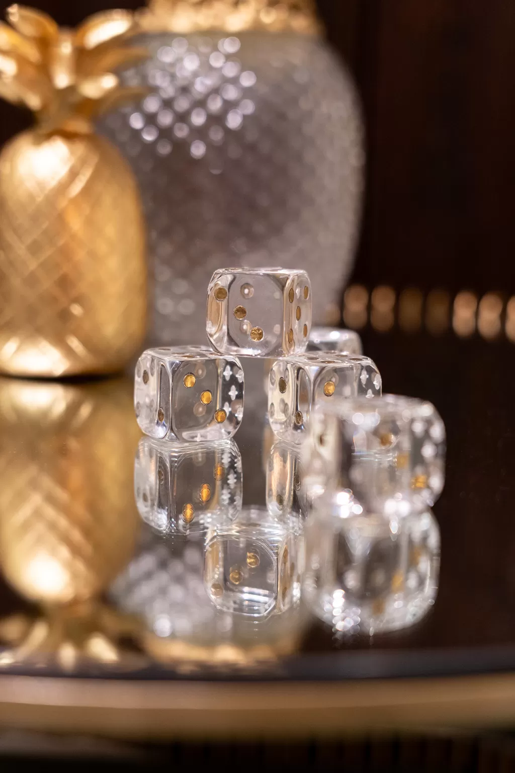 KARE Design - Dés Transparents Élégants pour Décoration d'Intérieur, Objet Design Moderne 17x4 cm