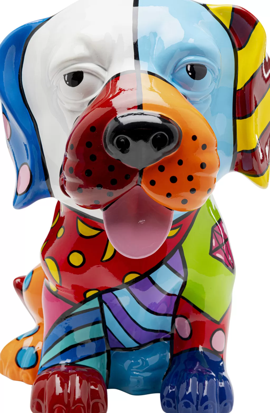 Décor Canin Unique 'Dog Patchwork' par KARE Design - Objet Décoratif Multicolore 35 cm