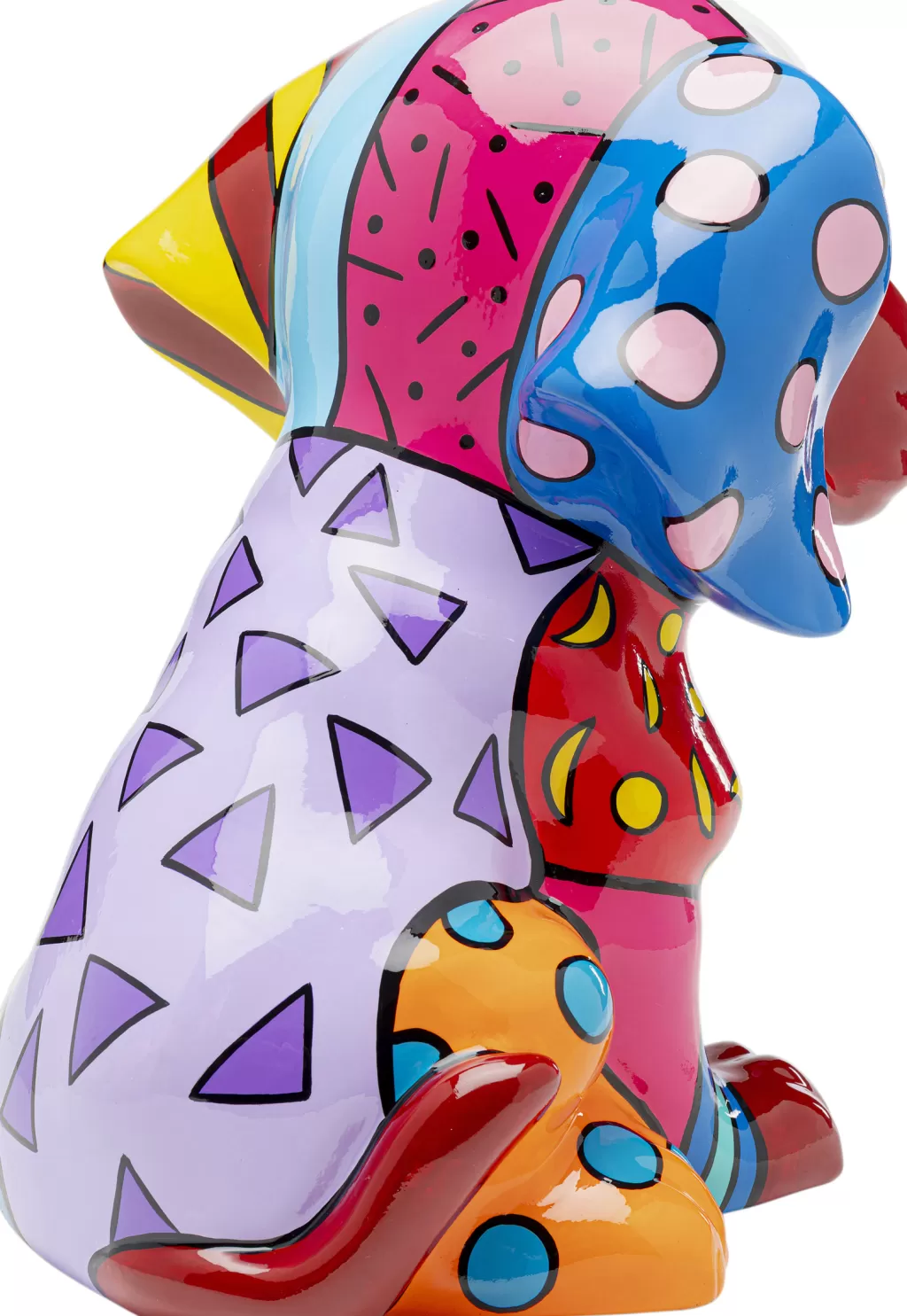 Décor Canin Unique 'Dog Patchwork' par KARE Design - Objet Décoratif Multicolore 35 cm