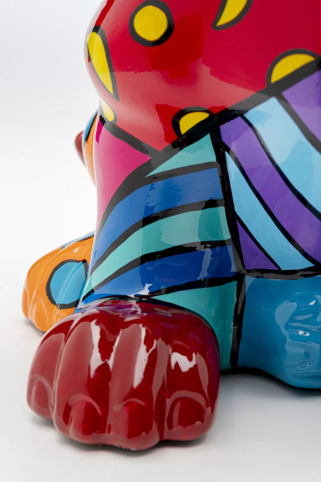 Décor Canin Unique 'Dog Patchwork' par KARE Design - Objet Décoratif Multicolore 35 cm