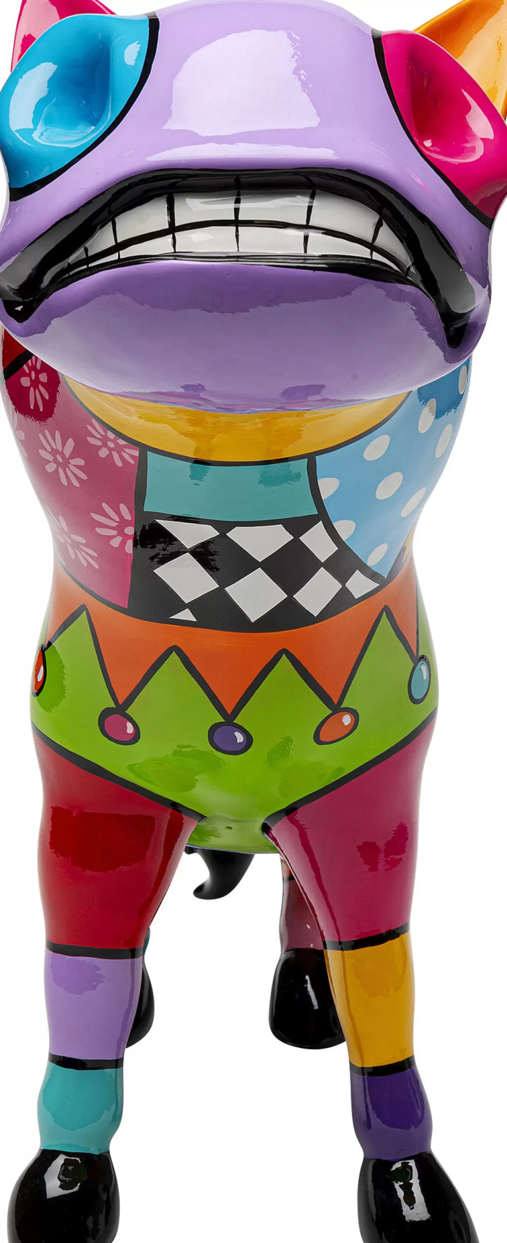 Décor d'intérieur original - Âne Patchwork Multicolore par KARE Design - Pièce unique artisanale 54 cm pour une touche chaleureuse