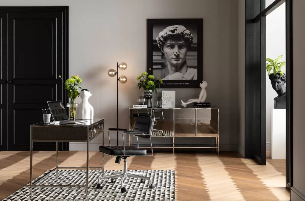 Fauteuil de Bureau Ergonomique Dottore - Design Contemporain en Noir par KARE, Confort Haut de Gamme pour Espaces Professionnels