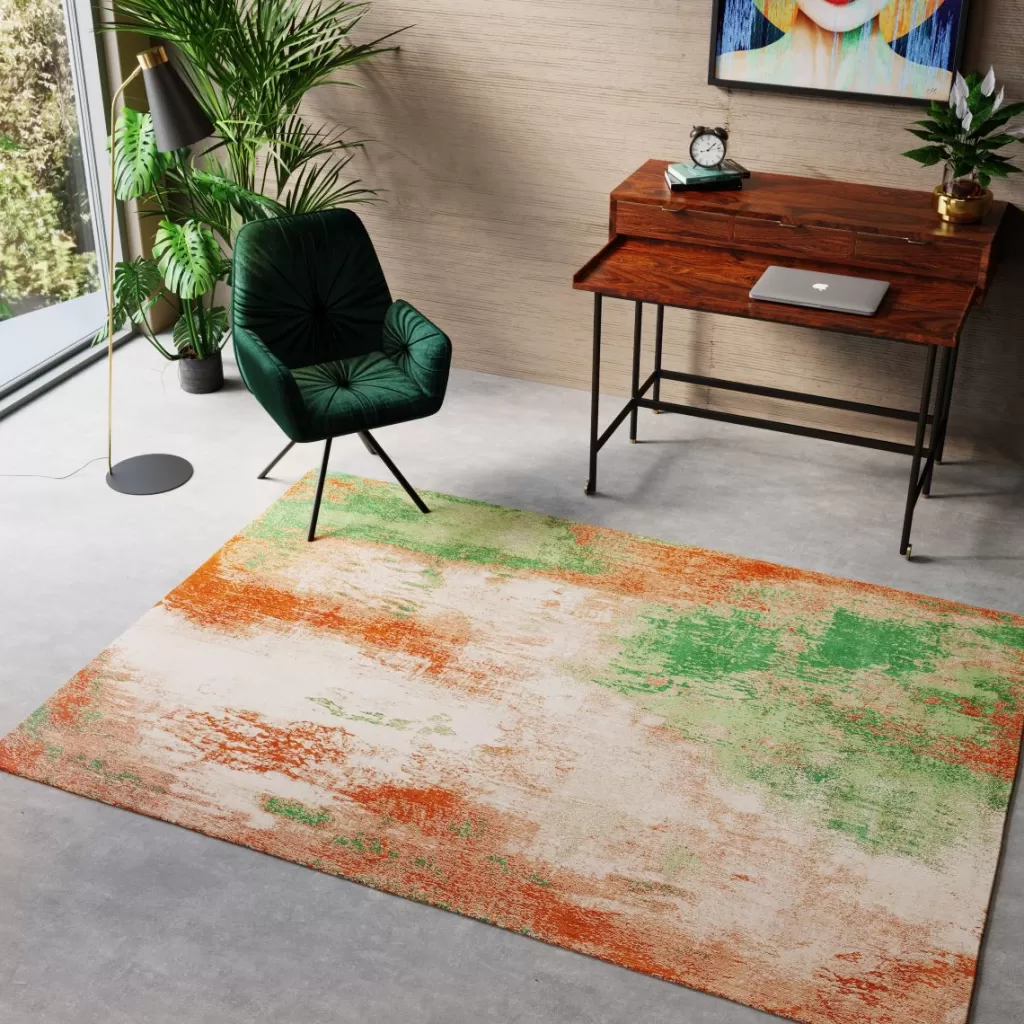 Tapis modulable 'Downtown Green' 170x240 cm - Collection urbaine épaisse par KARE Design 

Décoration d'intérieur contemporaine en laine tissée - Format XXL vert sapin (1.70m x 2.40m)
