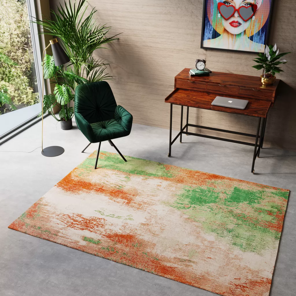 Tapis modulable 'Downtown Green' 170x240 cm - Collection urbaine épaisse par KARE Design 

Décoration d'intérieur contemporaine en laine tissée - Format XXL vert sapin (1.70m x 2.40m)