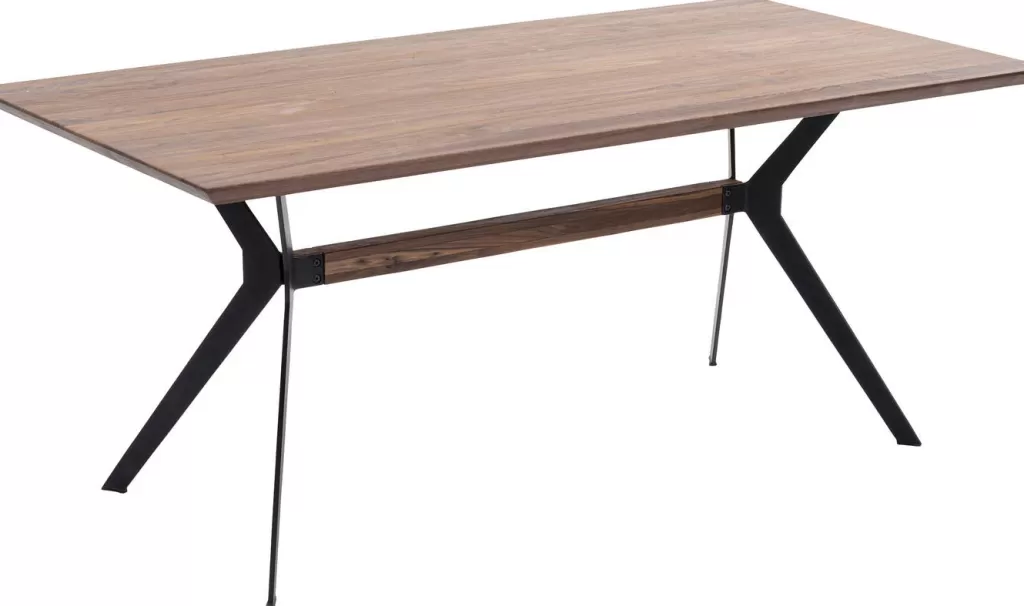 Table basse Downtown par KARE Design - Plateau en noyer massif 220 cm de longeur, idéale pour espaces contemporains