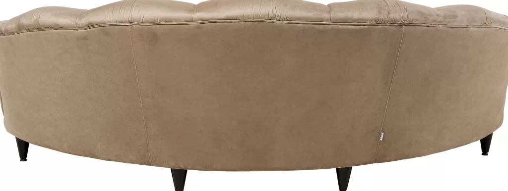 Canapé 3 places Djinn - Design contemporain en tissu beige sable, largeur 233 cm (Collection KARE)