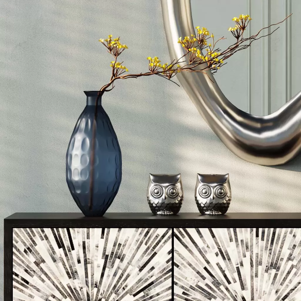 Vase design Dune - Modèle contemporain en céramique 38 cm par KARE - Pièce décorative épurée pour intérieur moderne