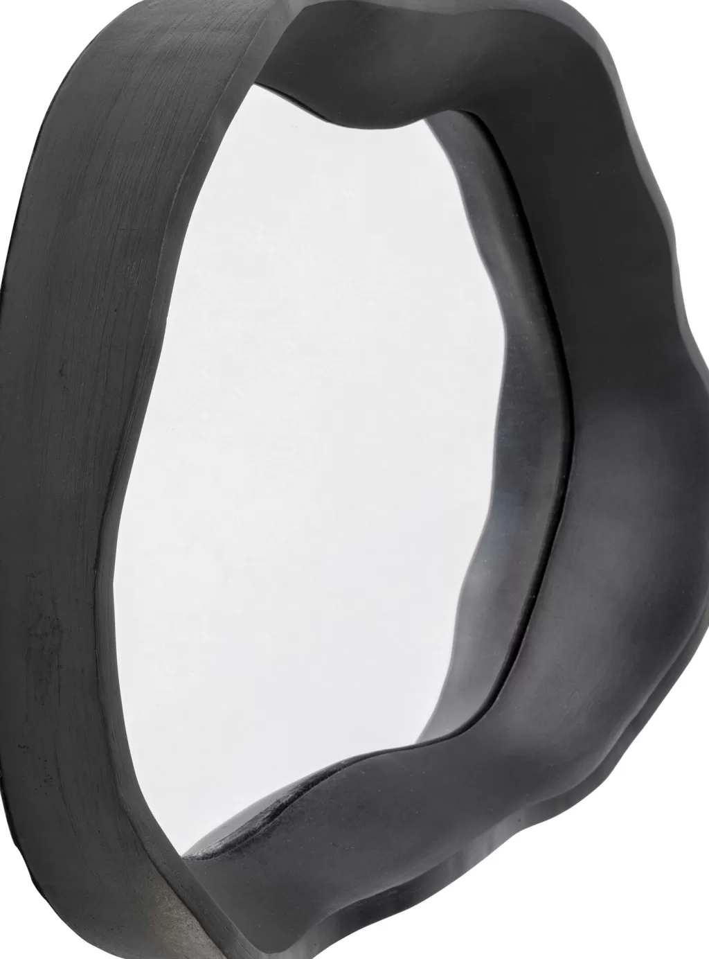 Miroir mural design dynamique - Cadre noir moderne 40x34 cm par Kare Design