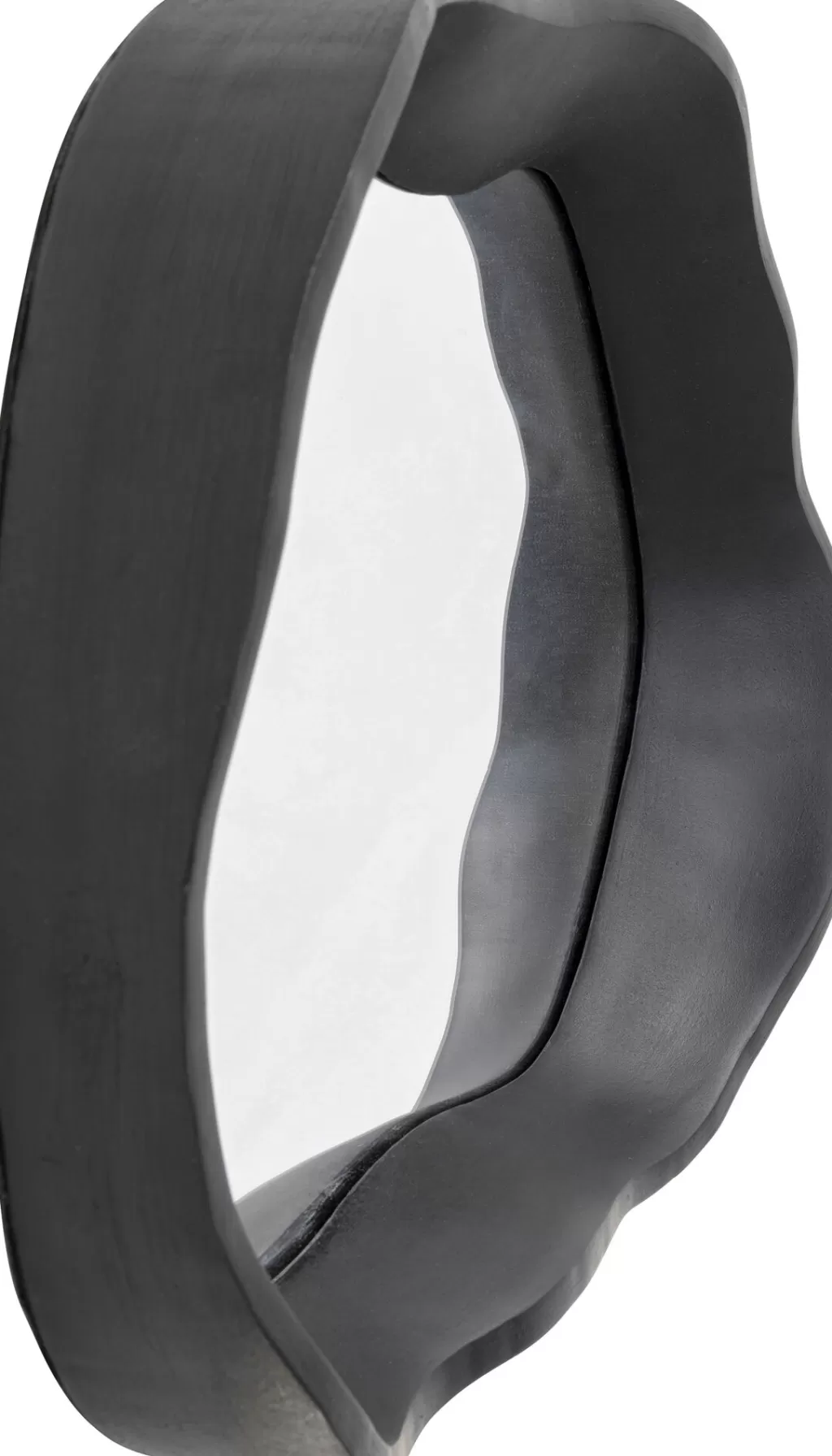 Miroir mural design dynamique - Cadre noir moderne 40x34 cm par Kare Design