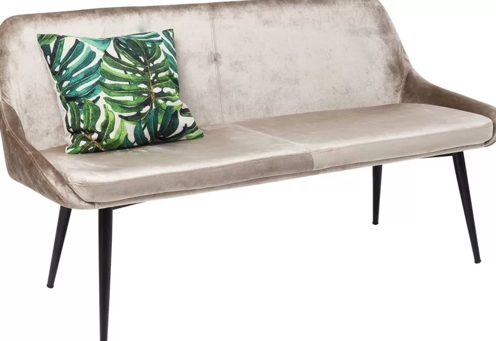 Banc design contemporain East Side pour intérieur/extérieur - 154 cm de longueur en bois massif élégant (Collection KARE Design)
