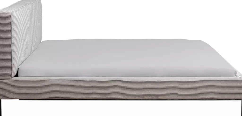 Lit design KARE - East Side | Tête de lit en velours côtelé gris anthracite | Dimensions 160x200 cm