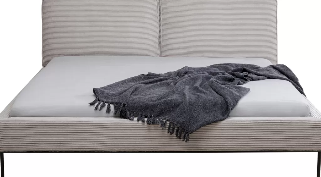 Lit design KARE - East Side | Tête de lit en velours côtelé gris anthracite | Dimensions 160x200 cm