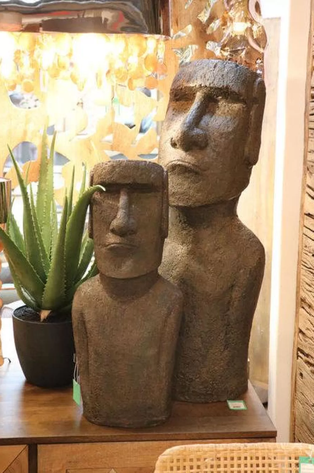 Statue Décorative Île de Pâques - Création KARE Design - Pièce Monumentale 59 cm pour Intérieur Élégant