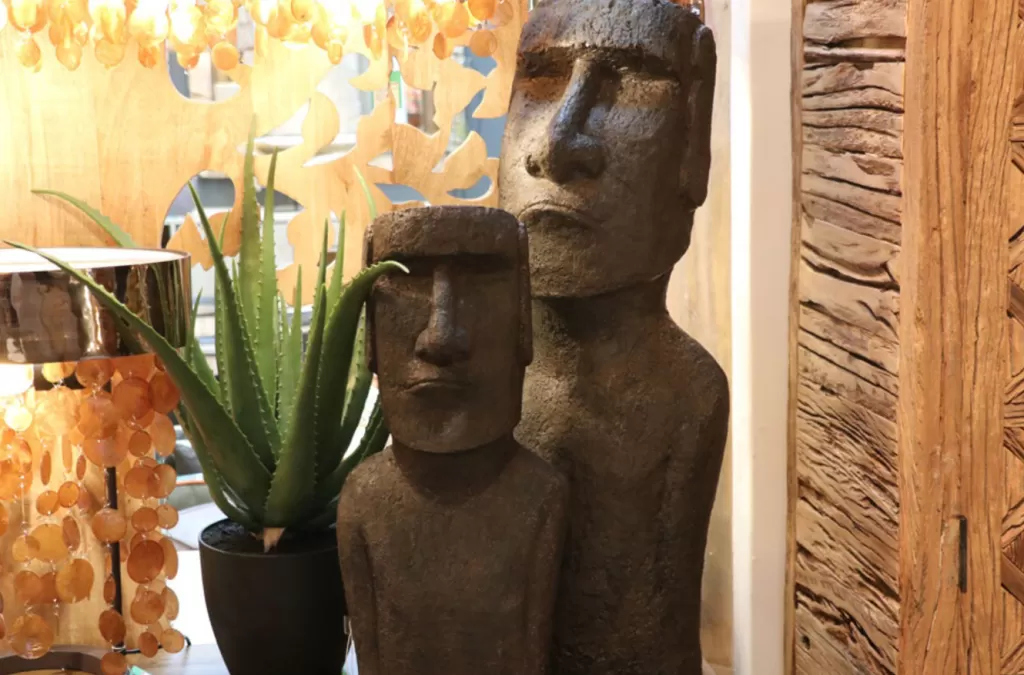 Statue Décorative Île de Pâques - Création KARE Design - Pièce Monumentale 59 cm pour Intérieur Élégant