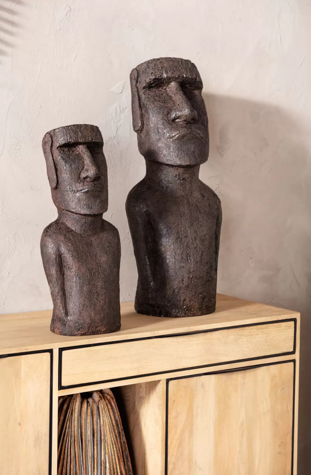 Statue Décorative Île de Pâques - Création KARE Design - Pièce Monumentale 59 cm pour Intérieur Élégant