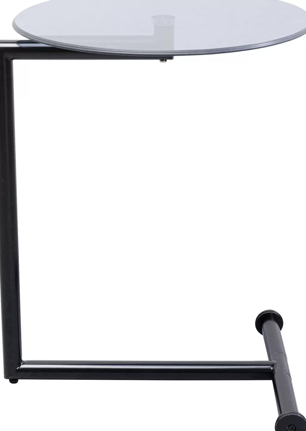 Table d'appoint design Easy Living pour salon - Noir brillant, diamètre 46 cm