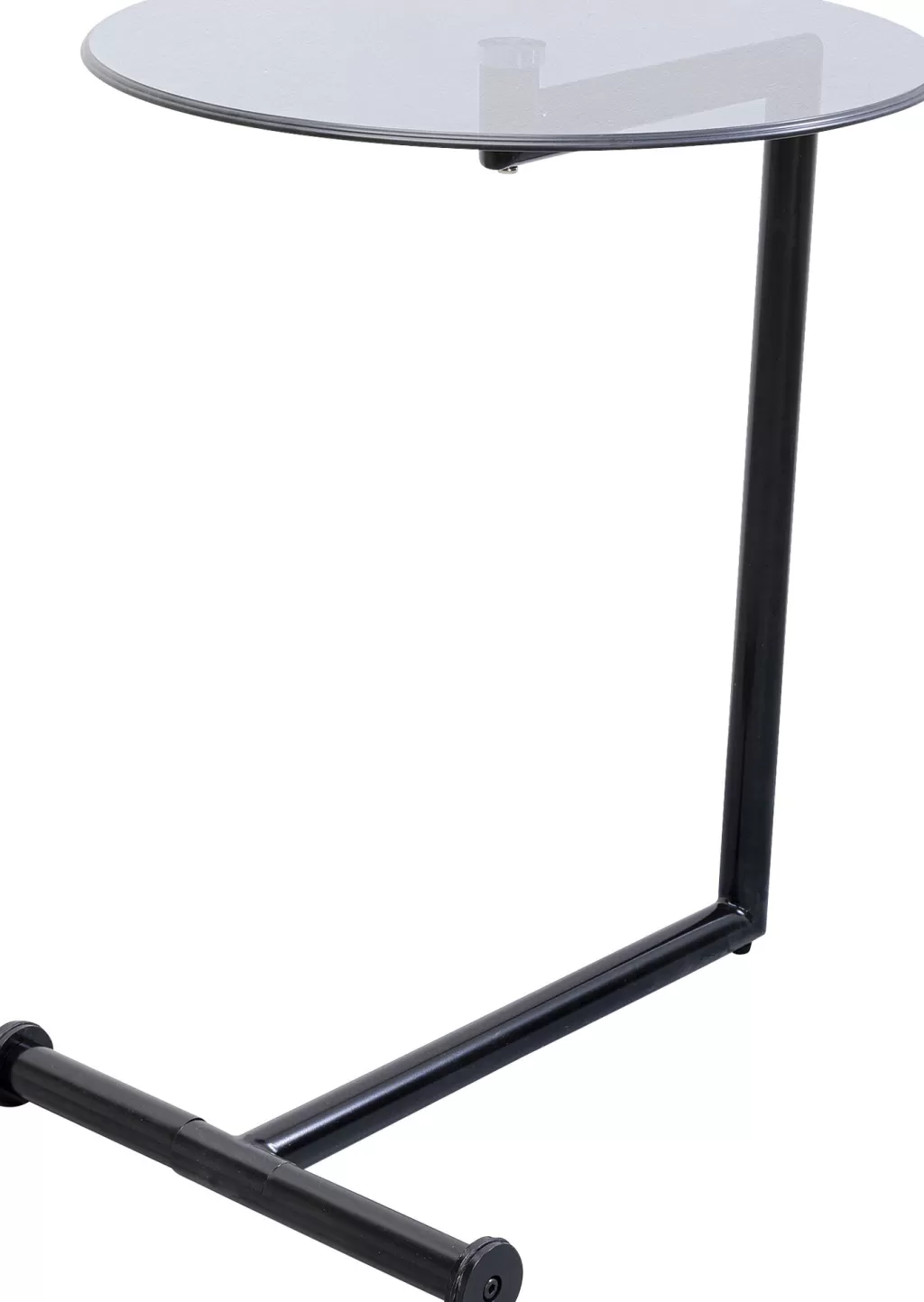 Table d'appoint design Easy Living pour salon - Noir brillant, diamètre 46 cm