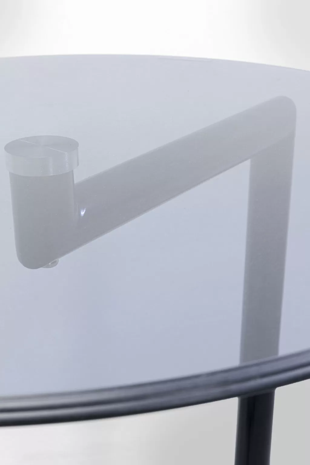 Table d'appoint design Easy Living pour salon - Noir brillant, diamètre 46 cm