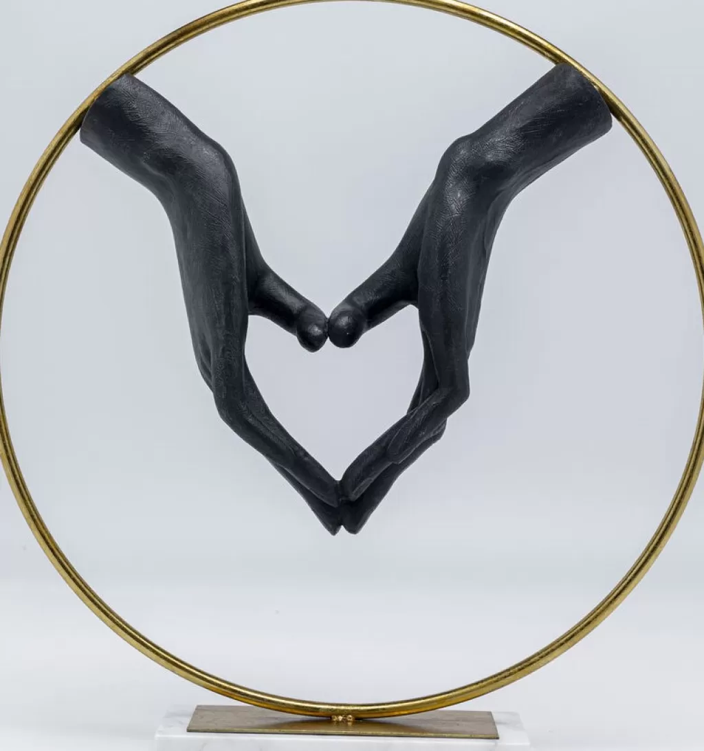 Décoration murale élégante en forme de cœur et main - Création artistique KARE Design 62 cm pour intérieur poétique