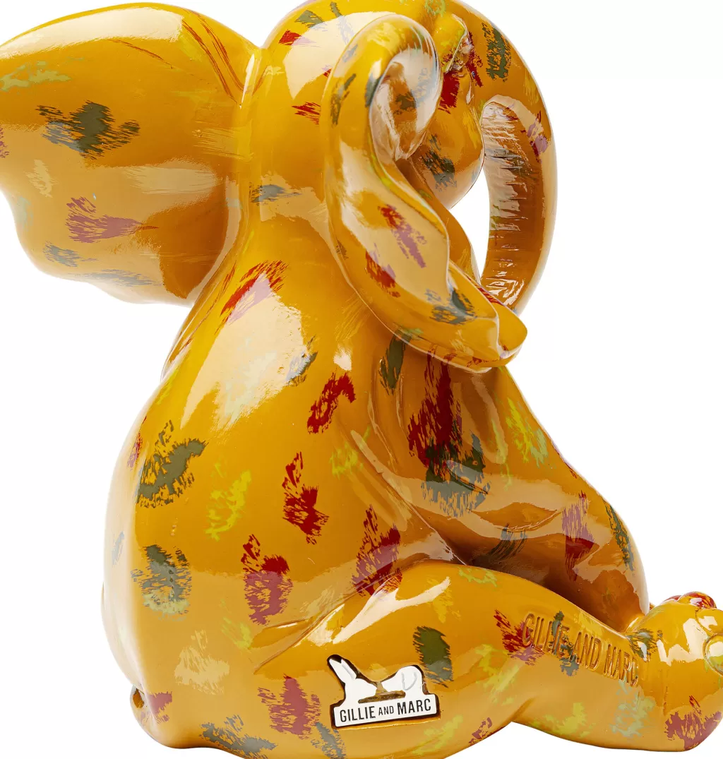 Éléphant décoratif à pois doré par KARE Design - Objet de décoration moderne 18 cm