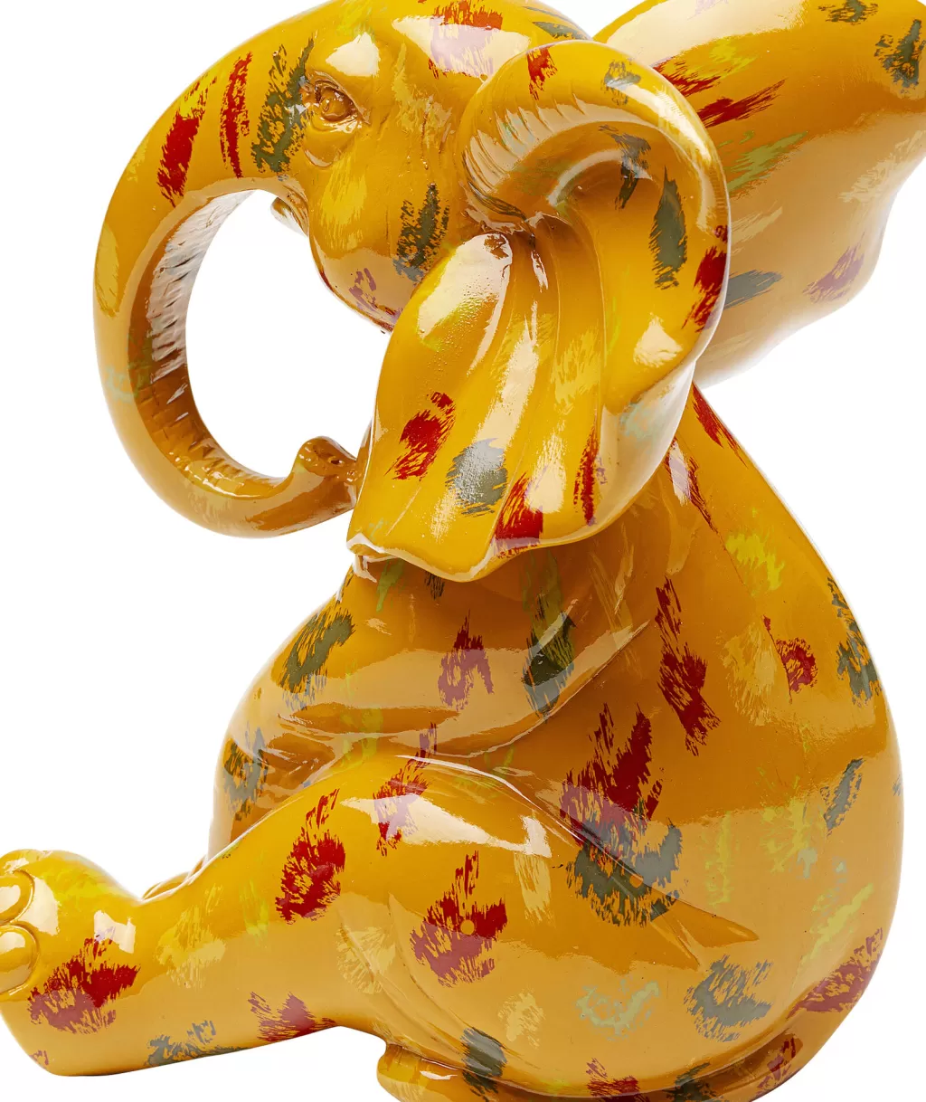 Éléphant décoratif à pois doré par KARE Design - Objet de décoration moderne 18 cm