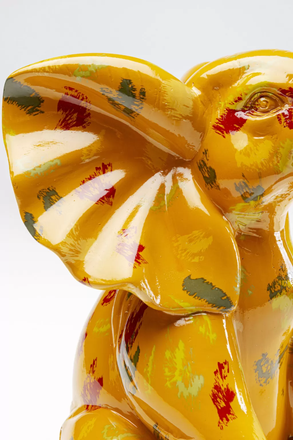 Éléphant décoratif à pois doré par KARE Design - Objet de décoration moderne 18 cm