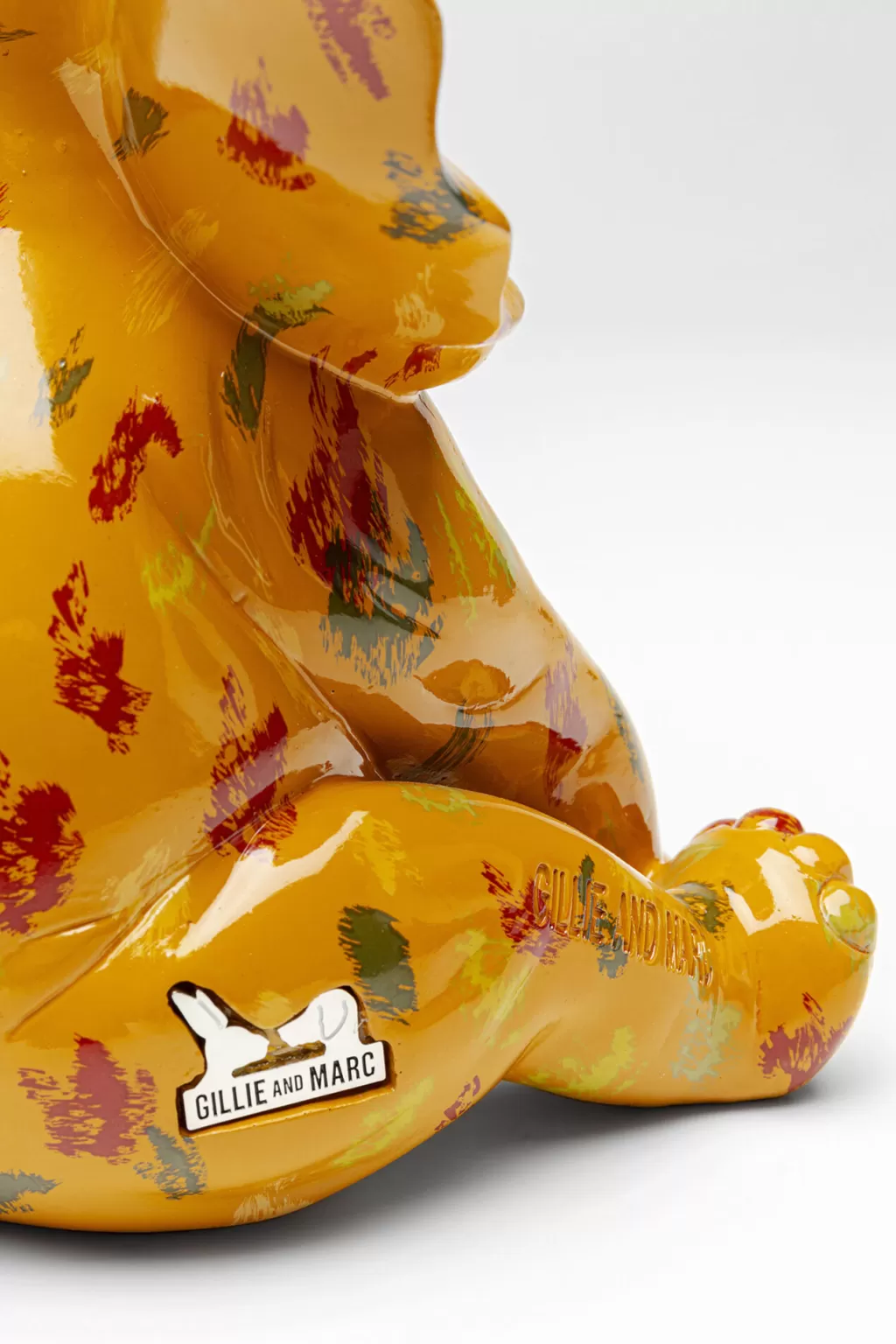 Éléphant décoratif à pois doré par KARE Design - Objet de décoration moderne 18 cm