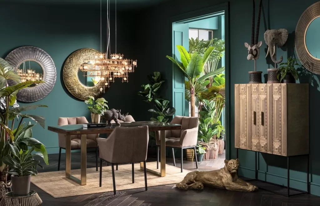 KARE Design - Sculpture Élégante de Tête d'Éléphant avec Perles, Décor d'Intérieur Unique (76 cm)