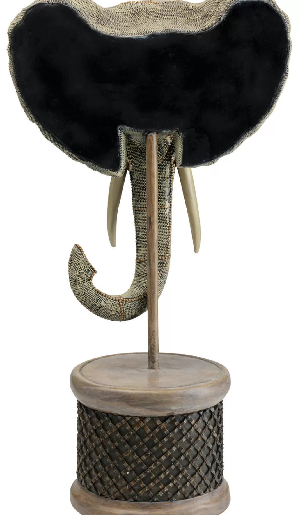 KARE Design - Sculpture Élégante de Tête d'Éléphant avec Perles, Décor d'Intérieur Unique (76 cm)