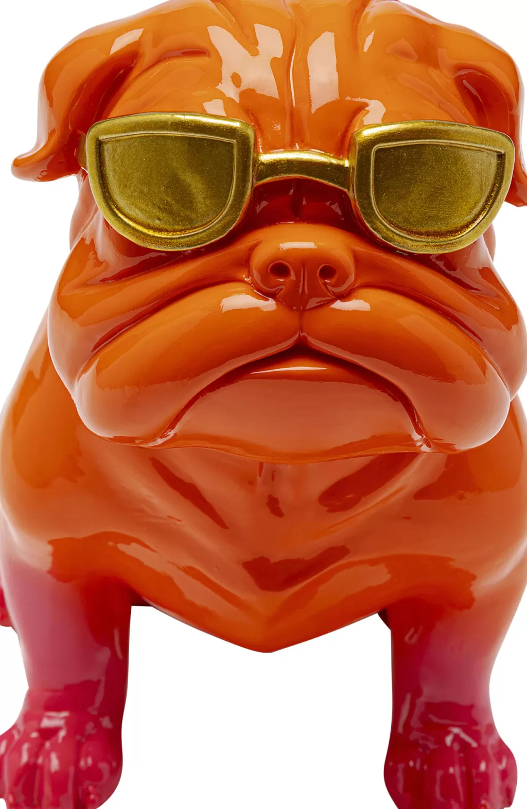 Déco Tendance KARE Design : Chien en Rose Poudré - Figurine Mignonne 37 cm pour Intérieur Créatif