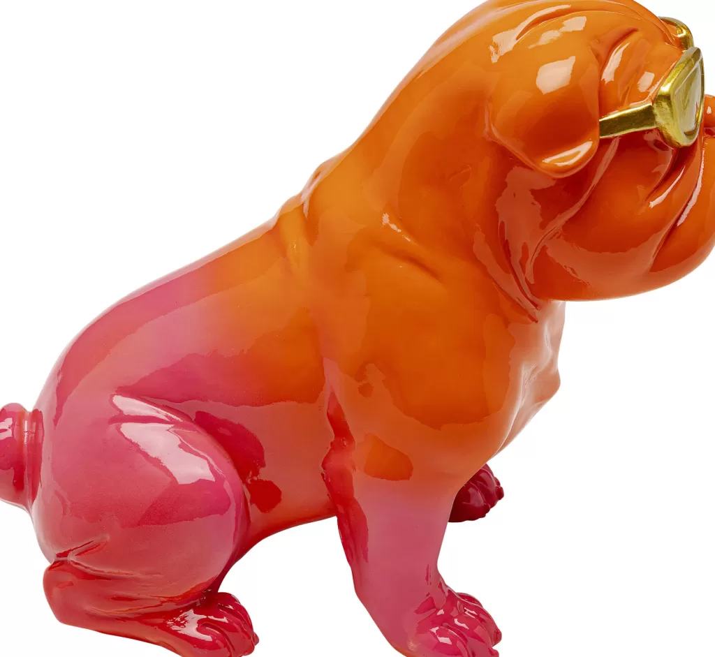 Déco Tendance KARE Design : Chien en Rose Poudré - Figurine Mignonne 37 cm pour Intérieur Créatif