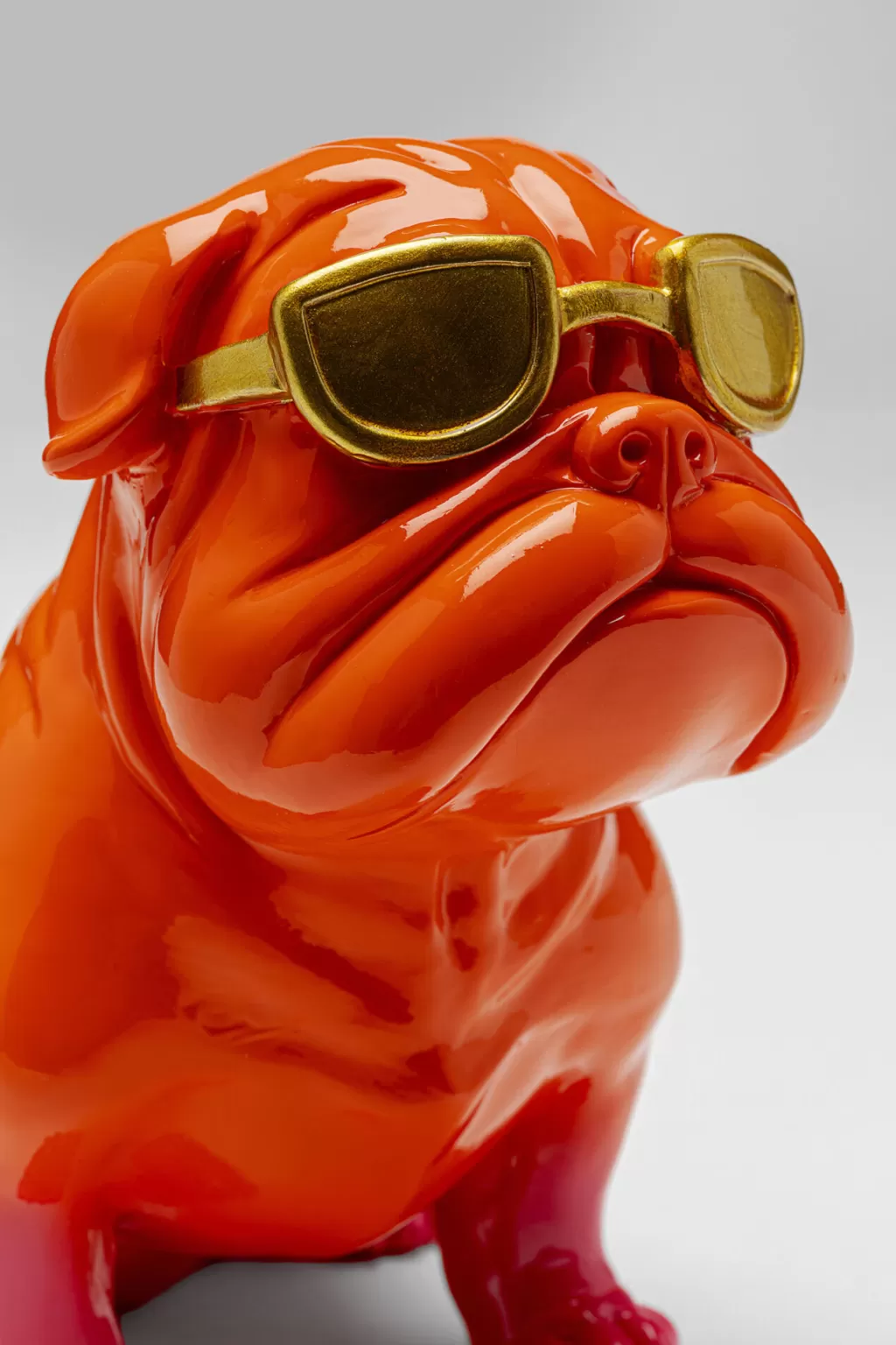 Déco Tendance KARE Design : Chien en Rose Poudré - Figurine Mignonne 37 cm pour Intérieur Créatif