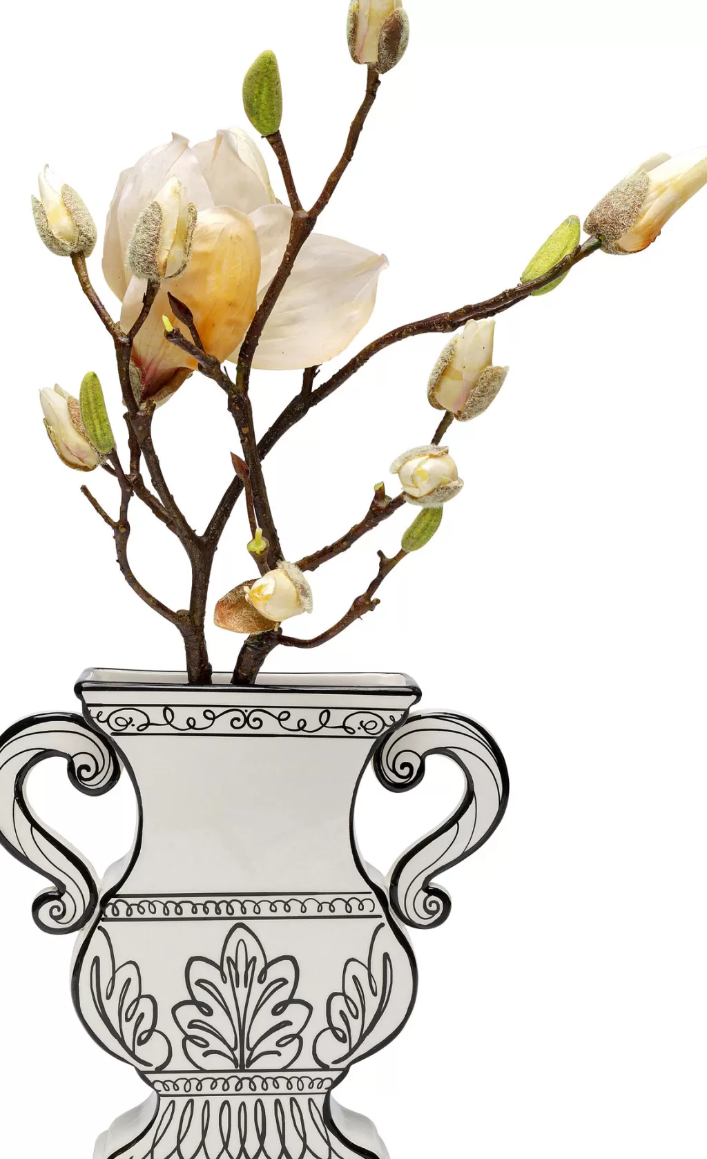 Élégant vase design KARE Design - Collection Favola - Hauteur 24 cm - Décor floral intemporel