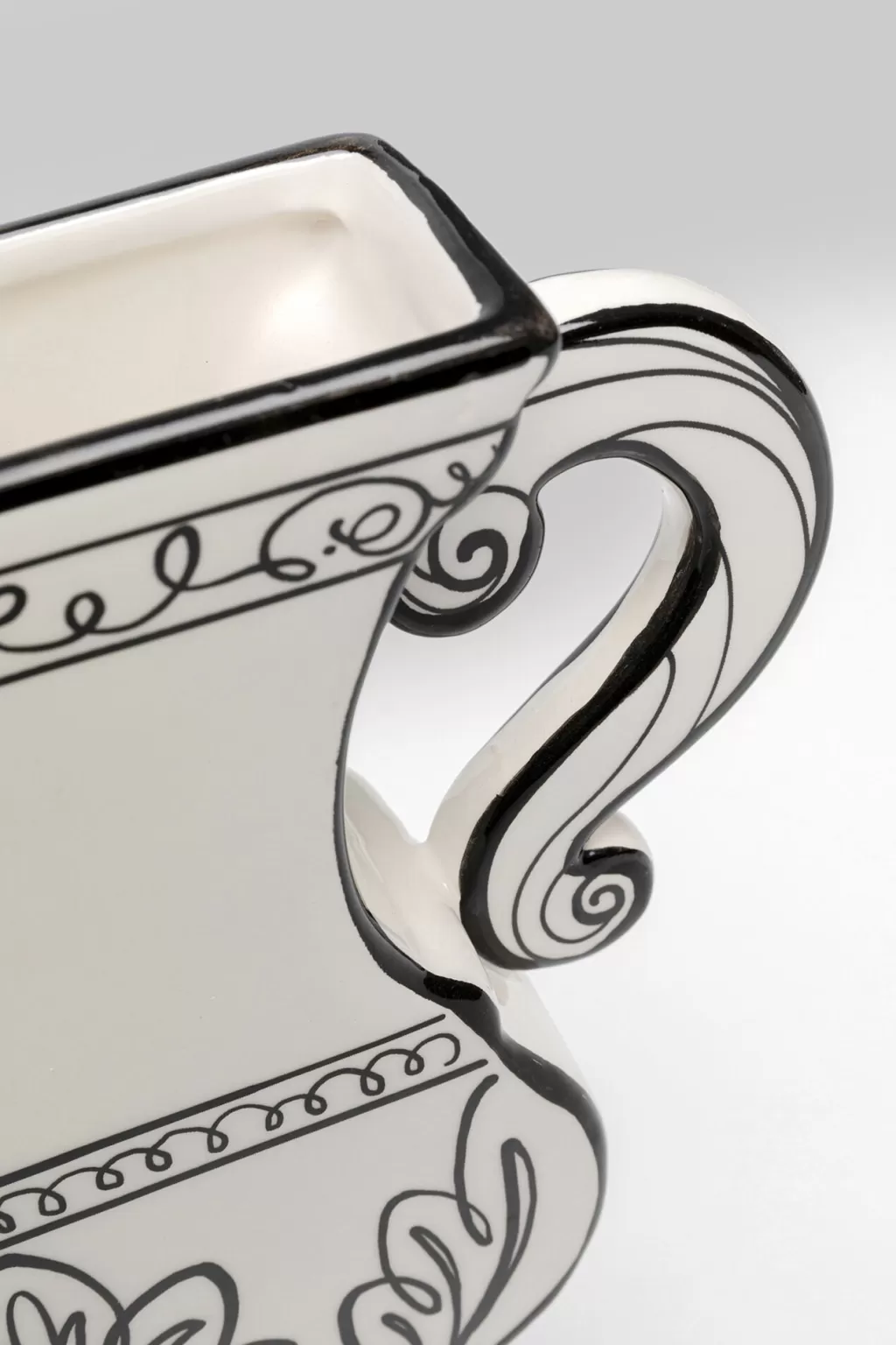 Élégant vase design KARE Design - Collection Favola - Hauteur 24 cm - Décor floral intemporel