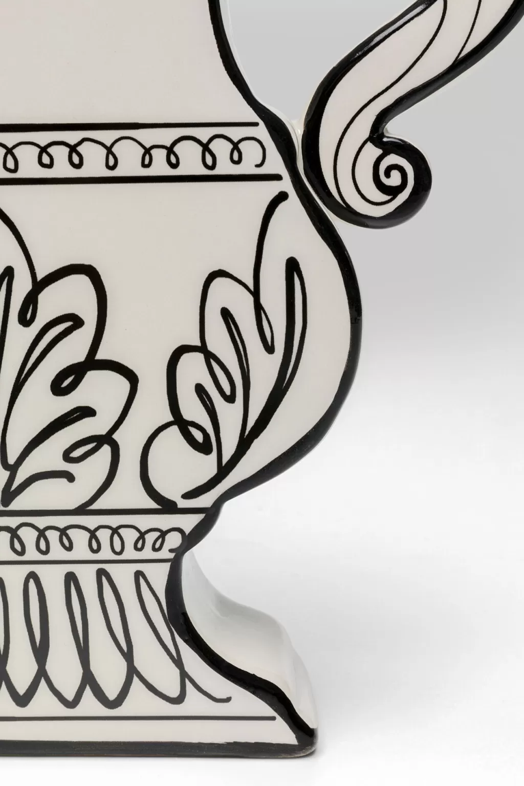 Élégant vase design KARE Design - Collection Favola - Hauteur 24 cm - Décor floral intemporel