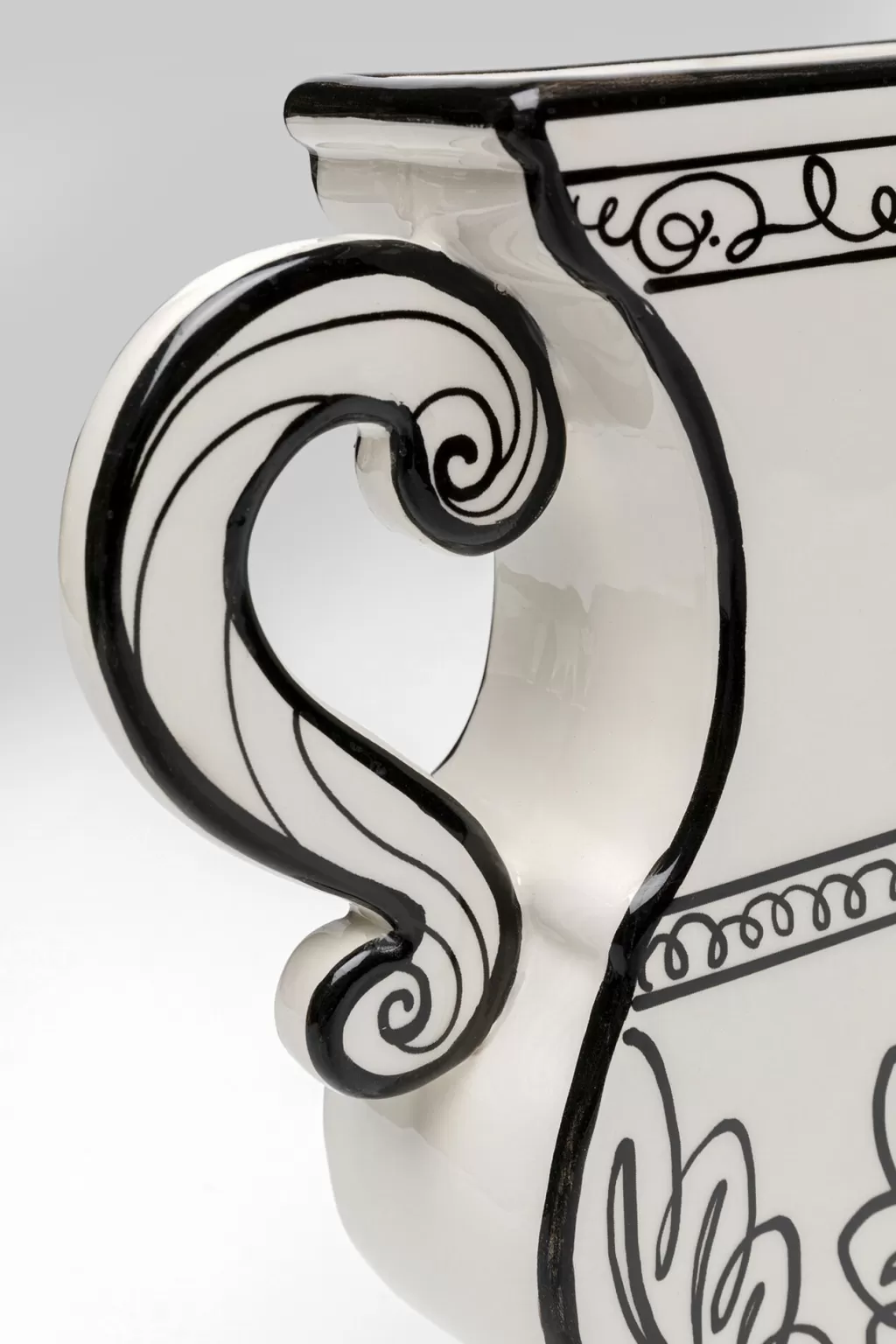 Élégant vase design KARE Design - Collection Favola - Hauteur 24 cm - Décor floral intemporel