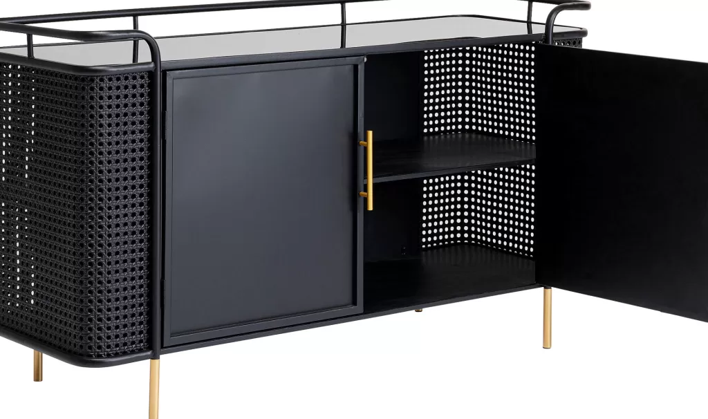 Table d'appoint design Fence Senkki par KARE - 120 x 70 cm pour salon élégant | Modèle contemporain avec structure métal et plateau bois 

[Version épurée pour décoration intérieure - Dimensions généreuses L120 x P70cm]