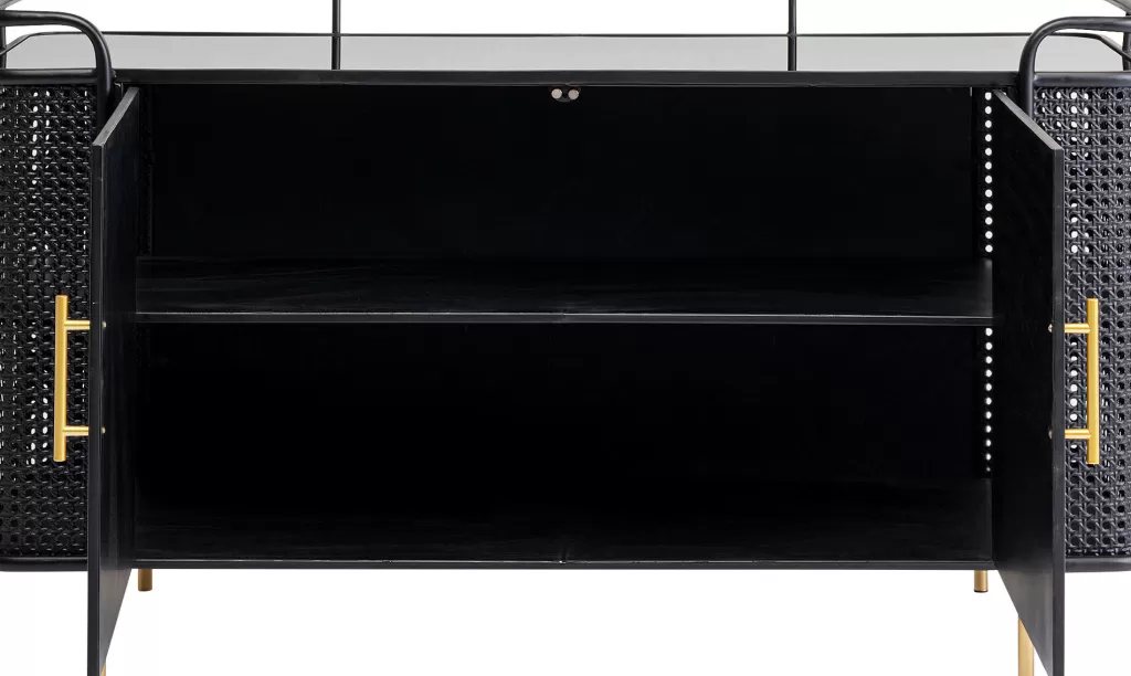 Table d'appoint design Fence Senkki par KARE - 120 x 70 cm pour salon élégant | Modèle contemporain avec structure métal et plateau bois 

[Version épurée pour décoration intérieure - Dimensions généreuses L120 x P70cm]