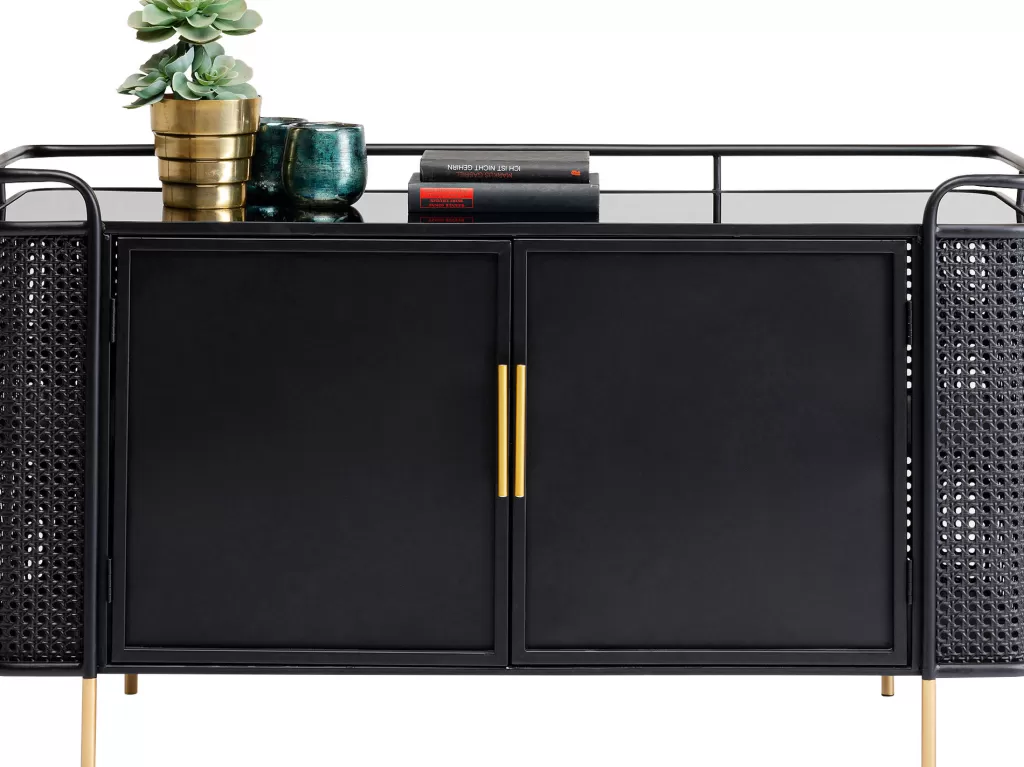 Table d'appoint design Fence Senkki par KARE - 120 x 70 cm pour salon élégant | Modèle contemporain avec structure métal et plateau bois 

[Version épurée pour décoration intérieure - Dimensions généreuses L120 x P70cm]
