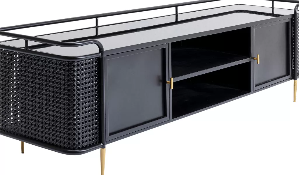 Support TV design FENCE par KARE - Plateau mural 160 x 48 cm pour home cinéma