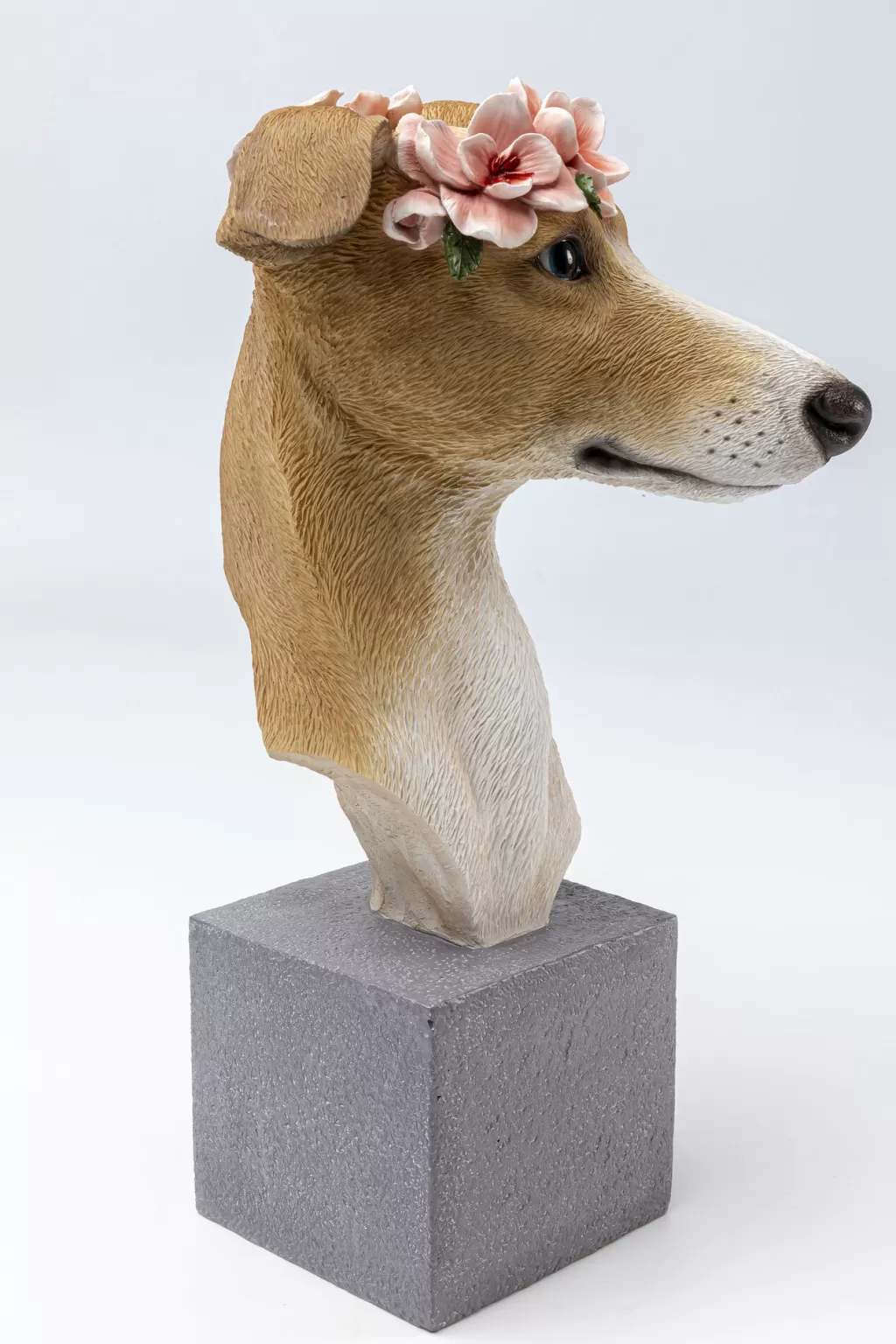 Figurine Décorative Greyhound « Fiori » – Design Élégant par KARE, Sculpture Canine Vintage 47 cm