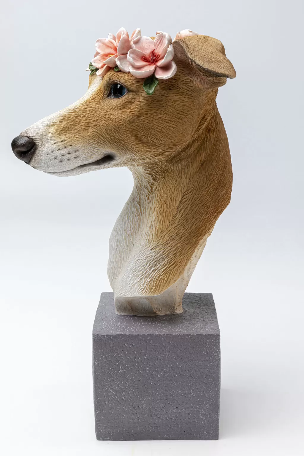 Figurine Décorative Greyhound « Fiori » – Design Élégant par KARE, Sculpture Canine Vintage 47 cm