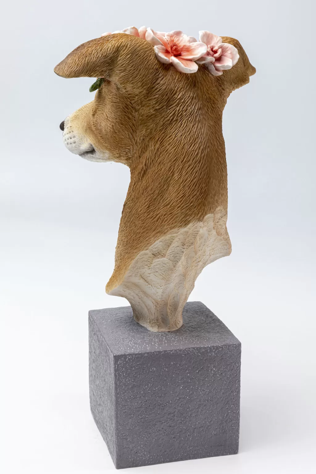 Figurine Décorative Greyhound « Fiori » – Design Élégant par KARE, Sculpture Canine Vintage 47 cm