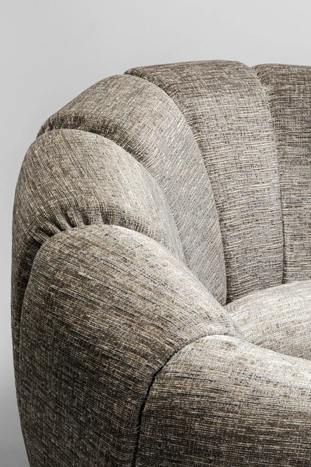 Fauteuil pivotant design Fiori gris anthracite - Confort rotatif 360° par KARE Design