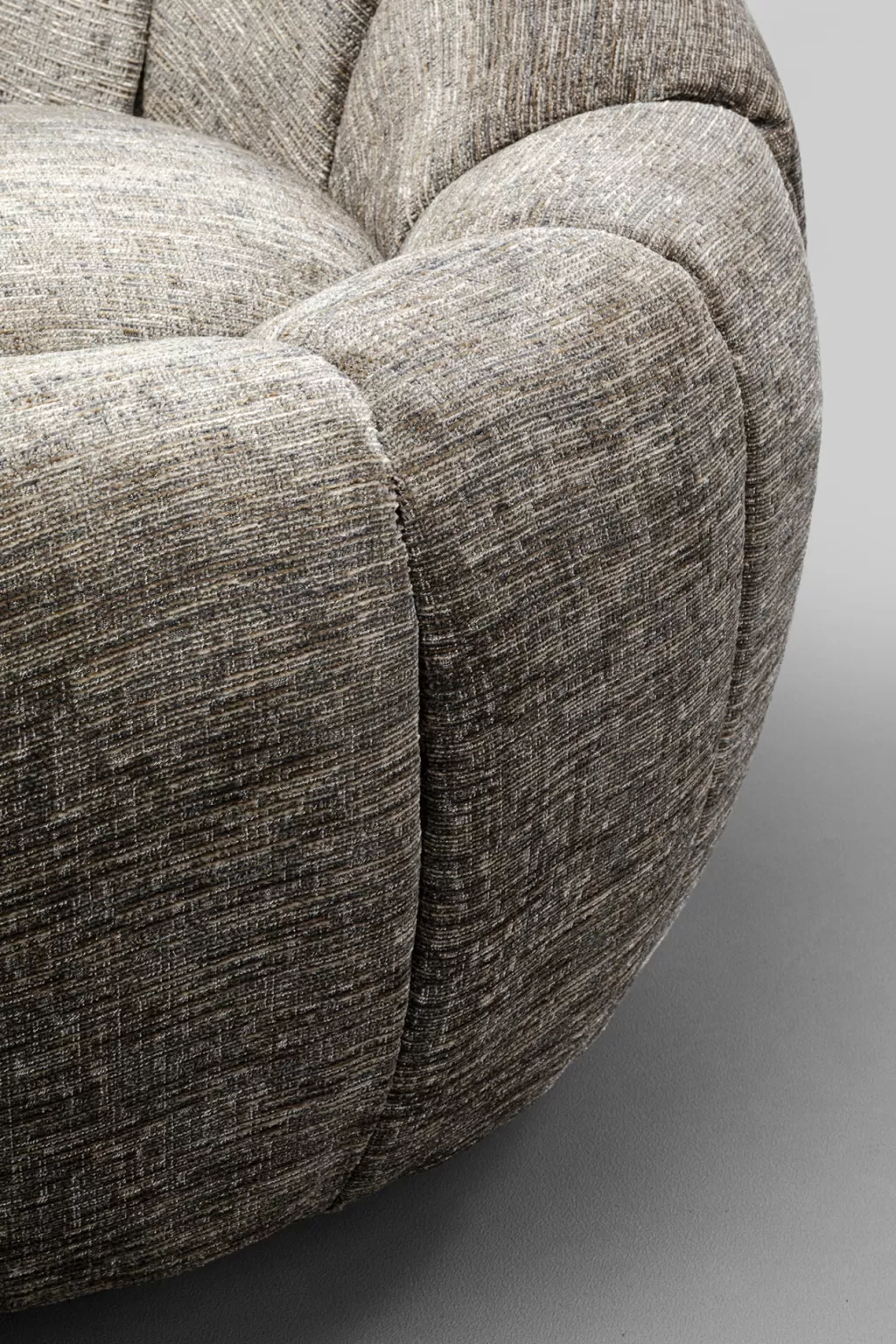 Fauteuil pivotant design Fiori gris anthracite - Confort rotatif 360° par KARE Design