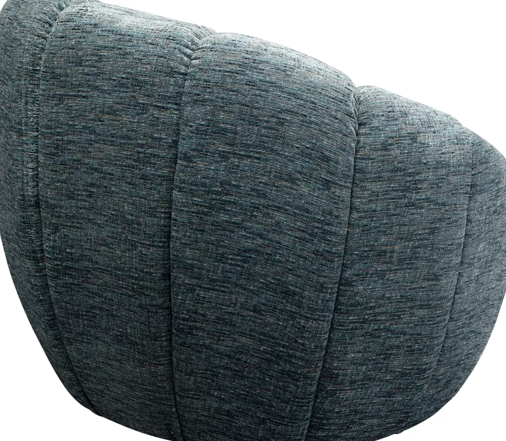Fauteuil pivotant design Fiori bleu azur - Confort élégant et ligne épurée par KARE Design